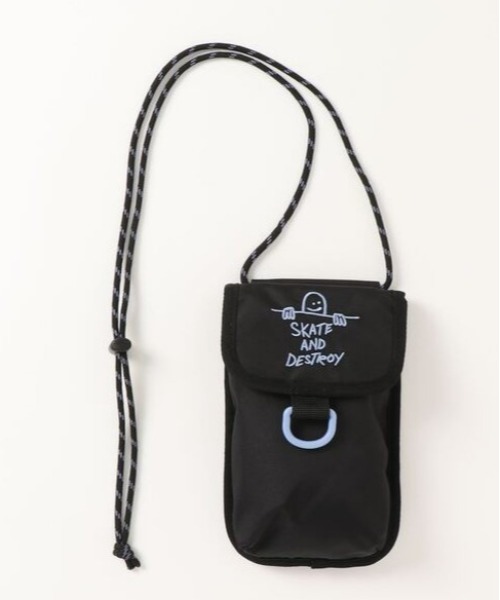THRASHER(スラッシャー)の「【THRASHER】Smart Phone Pouch(ST)(ショルダーバッグ・メンズ・ブラック系その他/ブラック×ピンク/ベージュ×ブラック/ブラック×ホワイト・FREE)」の1枚目の写真