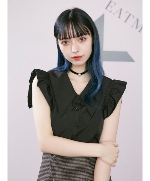 EATME（イートミー）の「EMロゴパールベロアチョーカー（チョーカー・レディース・ブラック・FREE）」の4枚目の写真