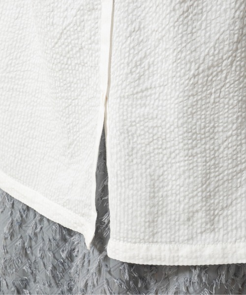 MILLION CARATS（ミリオンカラッツ）の「【綿100％】豊富な6色展開でカラーによって雰囲気がガラリと変化するのも魅力の夏のリラクシースタイルを格上げする大人顔ウエスト切替ワンピース（ワンピース・レディース・グリーン/ネイビー/チャコールグレー/オフホワイト/ブラック/マルチ・FREE）」の14枚目の写真