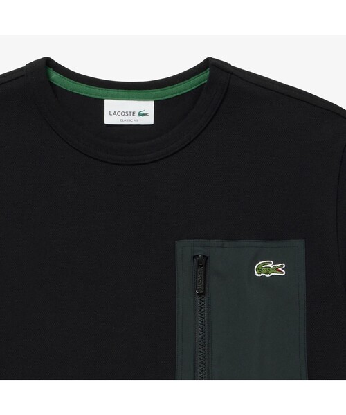 LACOSTE（ラコステ）の「アウトドアジップポケット鹿の子地半袖Tシャツ（Tシャツ/カットソー・メンズ・グレー/オフホワイト/ネイビー/ブラック・4/5/3）」の10枚目の写真