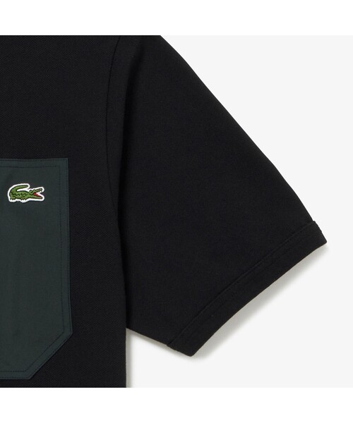 LACOSTE（ラコステ）の「アウトドアジップポケット鹿の子地半袖Tシャツ（Tシャツ/カットソー・メンズ・グレー/オフホワイト/ネイビー/ブラック・4/5/3）」の12枚目の写真