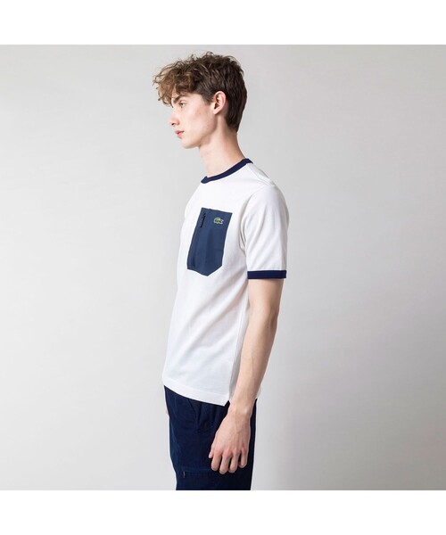 送料込★LACOSTE★TH2038 Tシャツ Lacoste Regular Fit Men's T-Shirt Blue TH2038-00-166