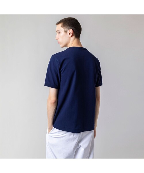 LACOSTE（ラコステ）の「アウトドアジップポケット鹿の子地半袖Tシャツ（Tシャツ/カットソー・メンズ・グレー/オフホワイト/ネイビー/ブラック・4/5/3）」の19枚目の写真