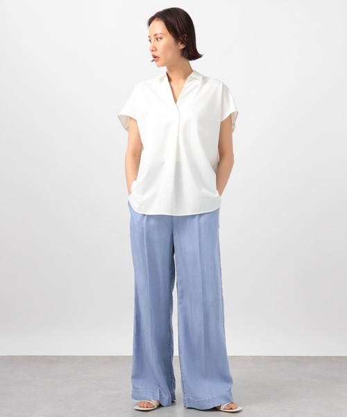 【撥水・接触冷感】スキッパー撥水シャツ