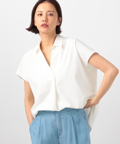 【撥水・接触冷感】スキッパー撥水シャツ