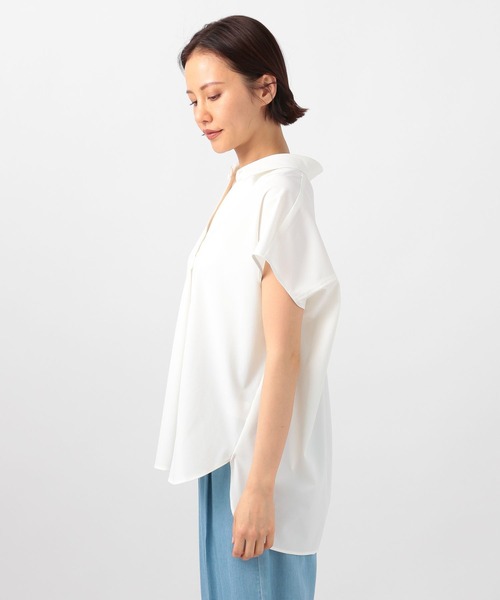 【撥水・接触冷感】スキッパー撥水シャツ