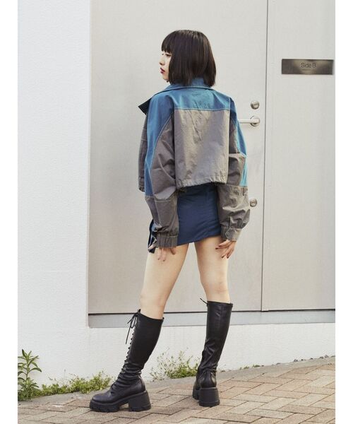 jouetie（ジュエティ）の「ショートマウンテンブルゾン（ブルゾン・レディース・グレー/グリーン/アイボリー・MEDIUM）」の18枚目の写真