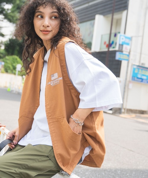 WEGO(ウィゴー)の「WEGO/ワーカーズベスト(ベスト・メンズ・ブラウン/ブラック/スカイブルー・FREE)」の1枚目の写真