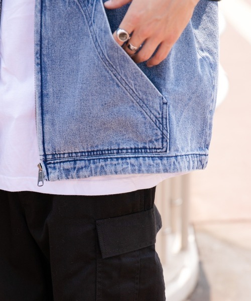 WEGO(ウィゴー)の「WEGO/ワーカーズベスト(ベスト・メンズ・ブラウン/ブラック/スカイブルー・FREE)」の12枚目の写真