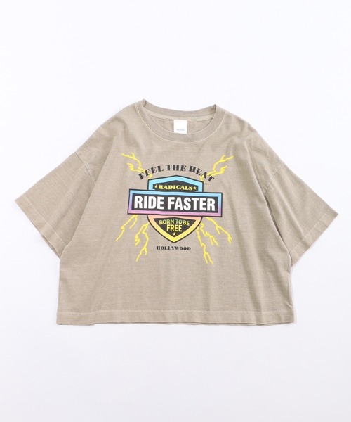 spiritoso(スピリトーゾ)の「spiritoso Ride Faster ピグメントTシャツ 半袖(Tシャツ/カットソー・レディース・ネイビー/グレイッシュベージュ/チャコール/ホワイト・F)」の22枚目の写真