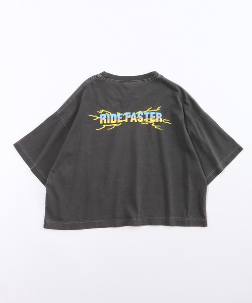 spiritoso(スピリトーゾ)の「spiritoso Ride Faster ピグメントTシャツ 半袖(Tシャツ/カットソー・レディース・ネイビー/グレイッシュベージュ/チャコール/ホワイト・F)」の15枚目の写真