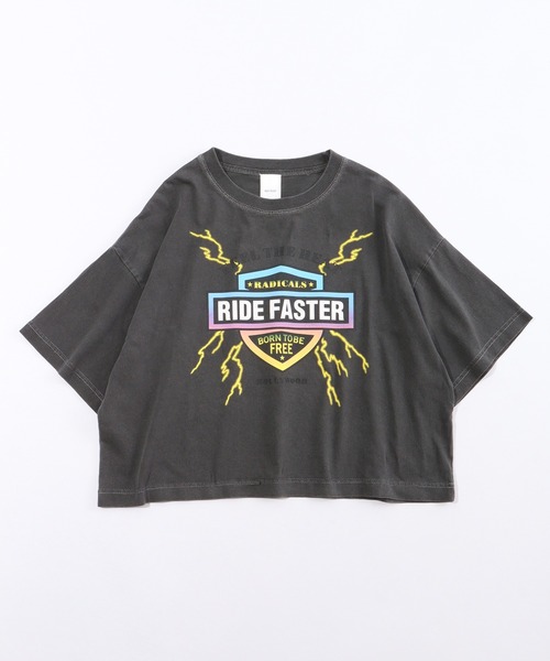 spiritoso(スピリトーゾ)の「spiritoso Ride Faster ピグメントTシャツ 半袖(Tシャツ/カットソー・レディース・ネイビー/グレイッシュベージュ/チャコール/ホワイト・F)」の14枚目の写真