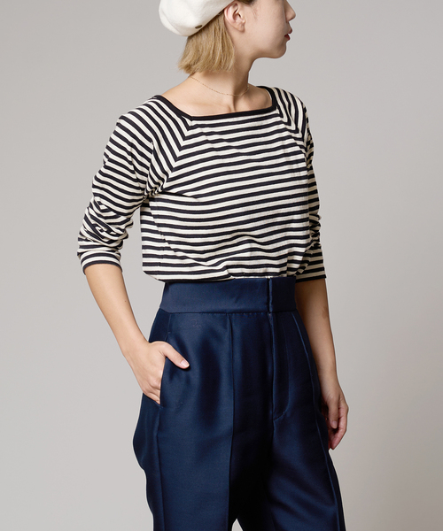 IENA LA BOUCLE（イエナラブークル）の「【LE MINOR/ルミノア 】MARINIERE CARRE カットソー（Tシャツ/カットソー・レディース・ブラック・FREE）」の3枚目の写真