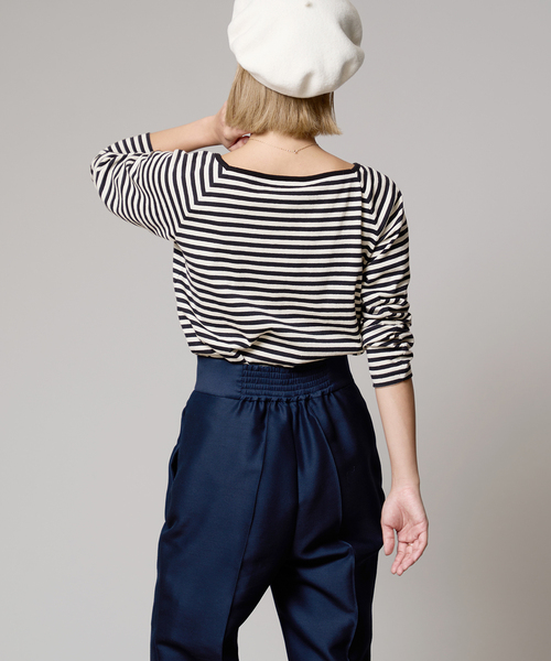 IENA LA BOUCLE（イエナラブークル）の「【LE MINOR/ルミノア 】MARINIERE CARRE カットソー（Tシャツ/カットソー・レディース・ブラック・FREE）」の4枚目の写真