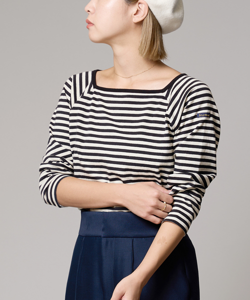 IENA LA BOUCLE（イエナラブークル）の「【LE MINOR/ルミノア 】MARINIERE CARRE カットソー（Tシャツ/カットソー・レディース・ブラック・FREE）」の6枚目の写真