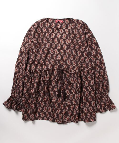 チャイハネ（チャイハネ）の「【チャイハネ】アロラカーディガン（カーディガン/ボレロ・レディース・ブルー/ブラウン/グリーン/マスタード/ネイビー/パープル/レッド・FREE）」の2枚目の写真