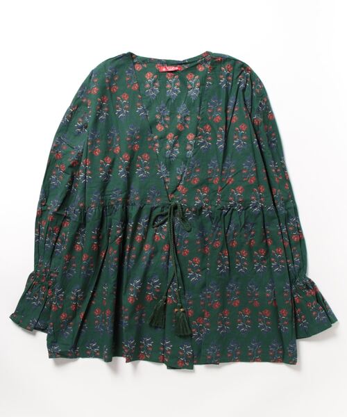 チャイハネ（チャイハネ）の「【チャイハネ】アロラカーディガン（カーディガン/ボレロ・レディース・ブルー/ブラウン/グリーン/マスタード/ネイビー/パープル/レッド・FREE）」の3枚目の写真