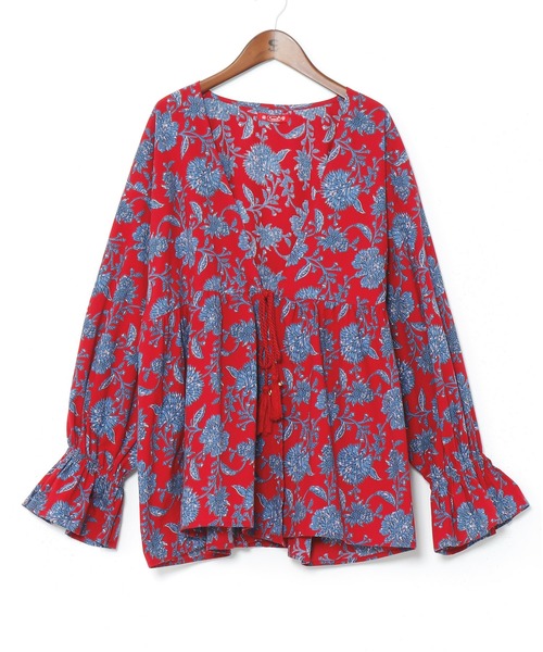 チャイハネ（チャイハネ）の「【チャイハネ】アロラカーディガン（カーディガン/ボレロ・レディース・ブルー/ブラウン/グリーン/マスタード/ネイビー/パープル/レッド・FREE）」の7枚目の写真