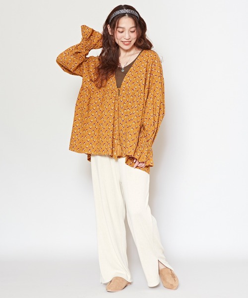 チャイハネ（チャイハネ）の「【チャイハネ】アロラカーディガン（カーディガン/ボレロ・レディース・ブルー/ブラウン/グリーン/マスタード/ネイビー/パープル/レッド・FREE）」の16枚目の写真