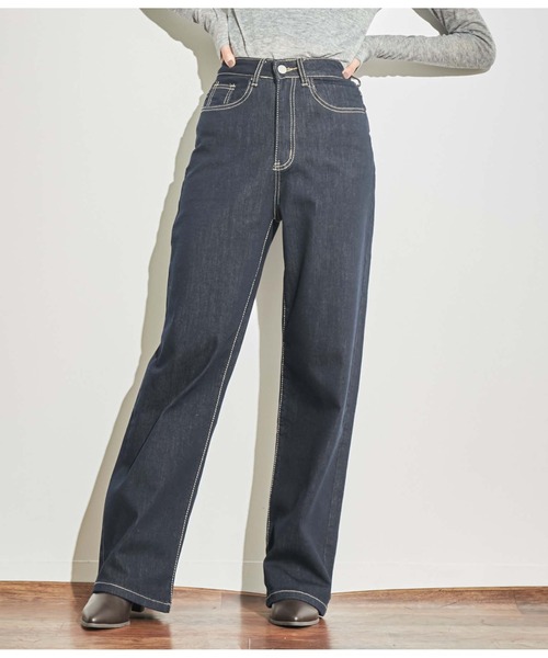 ANAP（アナップ）の「ストレッチデニムロングパンツ（デニムパンツ・レディース・ブルー/ブラック/インディゴブルー・S/M）」の3枚目の写真