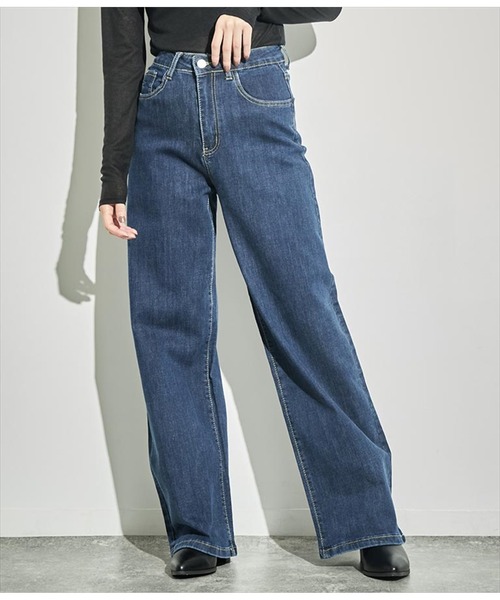 ANAP（アナップ）の「ストレッチデニムロングパンツ（デニムパンツ・レディース・ブルー/ブラック/インディゴブルー・S/M）」の6枚目の写真