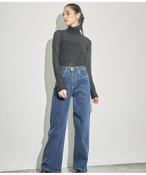 ANAP（アナップ）の「ストレッチデニムロングパンツ（デニムパンツ・レディース・ブルー/ブラック/インディゴブルー・S/M）」の9枚目の写真