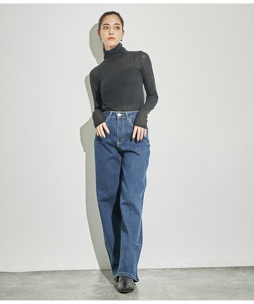 ANAP（アナップ）の「ストレッチデニムロングパンツ（デニムパンツ・レディース・ブルー/ブラック/インディゴブルー・S/M）」の10枚目の写真