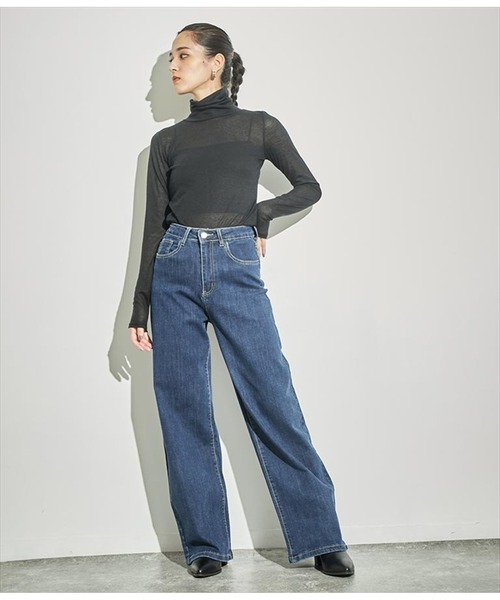 ANAP（アナップ）の「ストレッチデニムロングパンツ（デニムパンツ・レディース・ブルー/ブラック/インディゴブルー・S/M）」の11枚目の写真