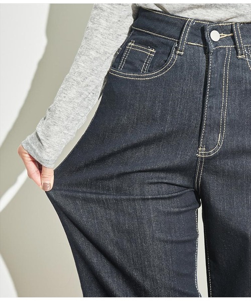 ANAP（アナップ）の「ストレッチデニムロングパンツ（デニムパンツ・レディース・ブルー/ブラック/インディゴブルー・S/M）」の12枚目の写真