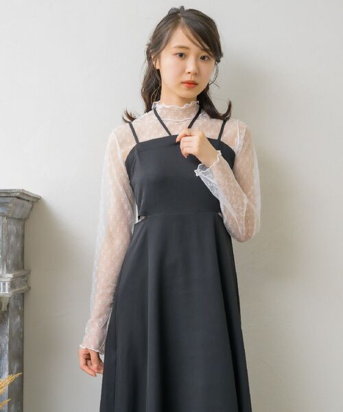 ems excite（エムズエキサイト）の「柄アソートシアーインナー（Tシャツ/カットソー・レディース・ブラック系その他4/オフホワイト/ブラック/ナチュラル・FREE）」の21枚目の写真