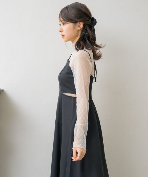 ems excite（エムズエキサイト）の「柄アソートシアーインナー（Tシャツ/カットソー・レディース・ブラック系その他4/オフホワイト/ブラック/ナチュラル・FREE）」の20枚目の写真