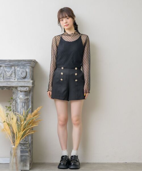 ems excite（エムズエキサイト）の「柄アソートシアーインナー（Tシャツ/カットソー・レディース・ブラック系その他4/オフホワイト/ブラック/ナチュラル・FREE）」の11枚目の写真