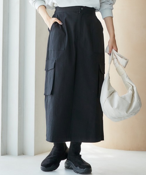 miclat（ミクラ）の「大きいサイズ　カーゴスカート　miclat（スカート・レディース・ベージュ/ブラック・3L/L/4L/5L/LL）」の13枚目の写真