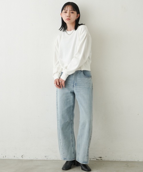 Aunt Marie's(アントマリーズ)の「バックレースアップショートプルオーバー(Tシャツ/カットソー・レディース・ホワイト/チャコールグレー/レッド・FREE)」の8枚目の写真