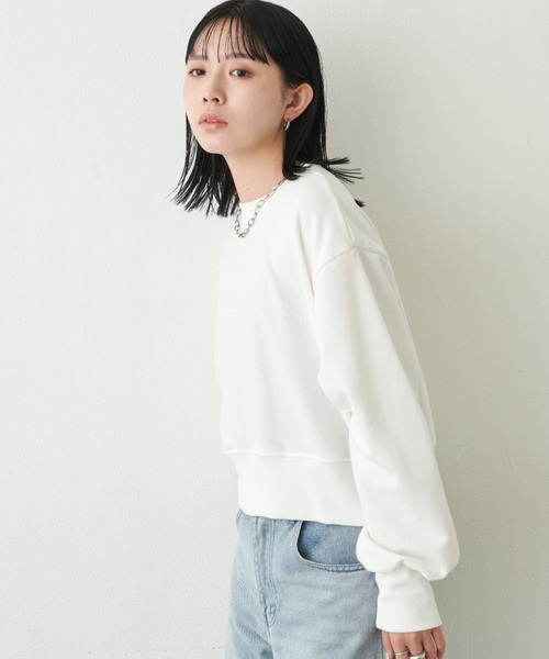 Aunt Marie's(アントマリーズ)の「バックレースアップショートプルオーバー(Tシャツ/カットソー・レディース・ホワイト/チャコールグレー/レッド・FREE)」の5枚目の写真