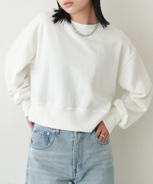 Aunt Marie's(アントマリーズ)の「バックレースアップショートプルオーバー(Tシャツ/カットソー・レディース・ホワイト/チャコールグレー/レッド・FREE)」の4枚目の写真