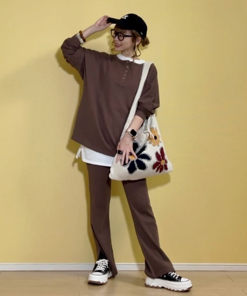 SUGAR BISKET(シュガービスケット)の「ワッフル2wayセットアップ(セットアップ・レディース・ブラック/ブラウン/グレー・L/M)」の14枚目の写真