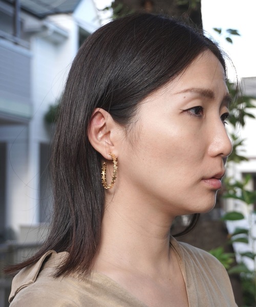 misto accessories(ミストアクセサリーズ)の「スターサークルピアス(ピアス(両耳用)・レディース・ゴールド/シルバー・FREE)」の4枚目の写真