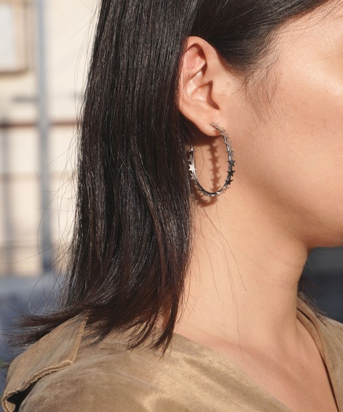 misto accessories(ミストアクセサリーズ)の「スターサークルピアス(ピアス(両耳用)・レディース・ゴールド/シルバー・FREE)」の7枚目の写真
