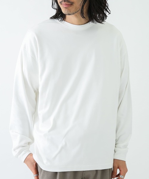URBAN RESEARCH Sonny Label（アーバンリサーチサニーレーベル）の「スーパーストレッチロングスリーブTシャツ（Tシャツ/カットソー・メンズ・ブラウン/ブラック/オフホワイト/チャコールグレー・LARGE/MEDIUM）」の2枚目の写真