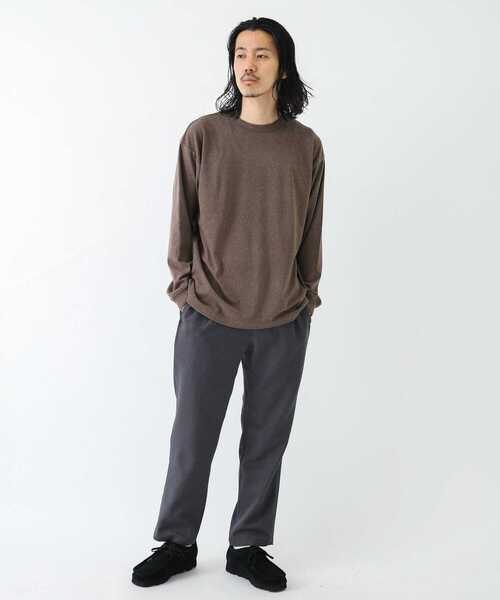 URBAN RESEARCH Sonny Label（アーバンリサーチサニーレーベル）の「スーパーストレッチロングスリーブTシャツ（Tシャツ/カットソー・メンズ・ブラウン/ブラック/オフホワイト/チャコールグレー・LARGE/MEDIUM）」の10枚目の写真