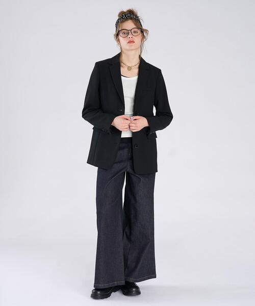 To b. by agnes b.（トゥービーバイアニエスベー）の「マニッシュ テーラード ジャケット（テーラードジャケット・レディース・ブラック・40/38/36）」の10枚目の写真