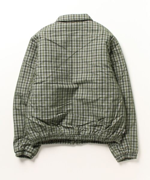 OBEY(オベイ)の「OBEY/オベイ ジャケット チェック柄 ワンポイント刺繡 ジップアップ レギュラーフィット 121800553(その他アウター・メンズ・スモーキーグリーン系/ブラウン系・L/M/XL)」の3枚目の写真