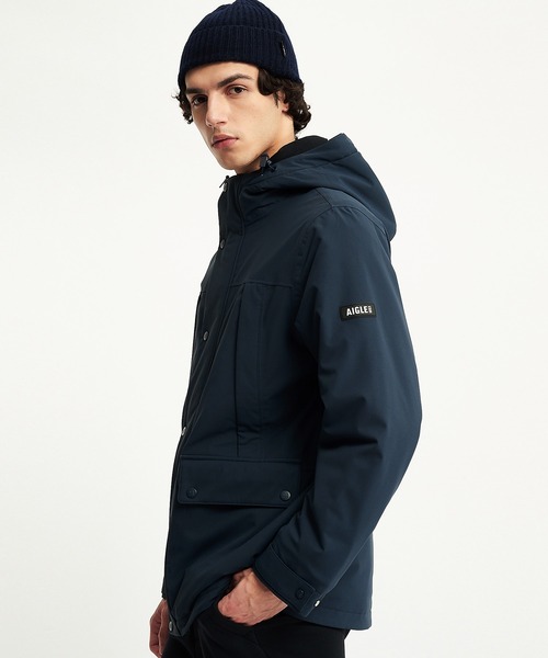 AIGLE(エーグル)の「DUPONT SORONA中綿 保温 透湿インサレーションフーデッドダウンジャケット / パファージャケット(ダウンジャケット/コート・メンズ・ベージュ/ネイビー・M/L/S)」の10枚目の写真