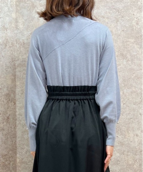 axes femme(アクシーズファム)の「カットアウトハイネックニット(ニット/セーター・レディース・ブラック/ピンク/サックスブルー/キナリ・FREE)」の7枚目の写真