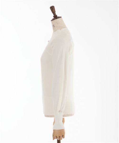 axes femme(アクシーズファム)の「カットアウトハイネックニット(ニット/セーター・レディース・ブラック/ピンク/サックスブルー/キナリ・FREE)」の15枚目の写真