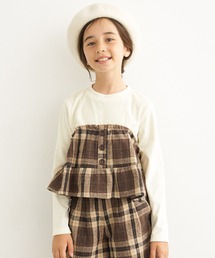 coca（coca）（コカ）の「キッズ　チェックビスチェドッキングプルオーバー（Tシャツ/カットソー・キッズ）」