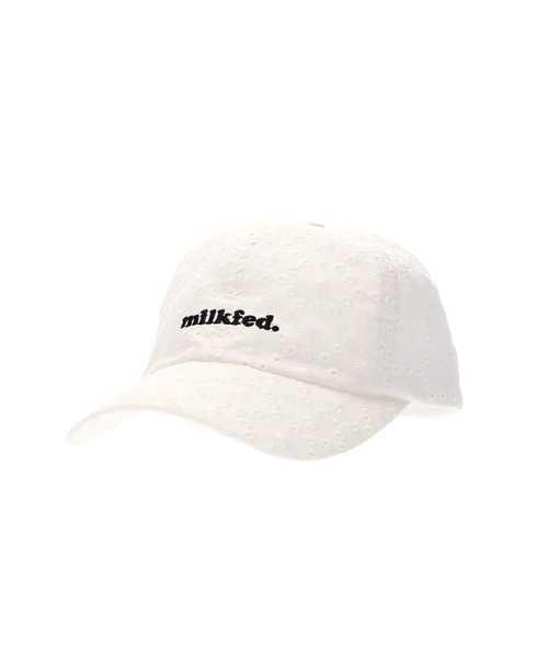 MILKFED.（ミルクフェド）の「LOGO LACE CAP（キャップ・レディース・ライトピンク/ホワイト/ブラック・ONE SIZE）」の2枚目の写真