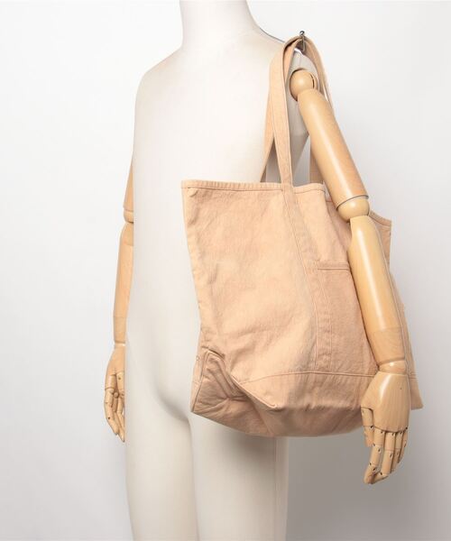hobo（ホーボー）の「【hobo / ホーボー】TOTE BAG DUCK CANVAS KAKISHIBU DYED（トートバッグ・メンズ・ブラック/キャメル・FREE）」の11枚目の写真