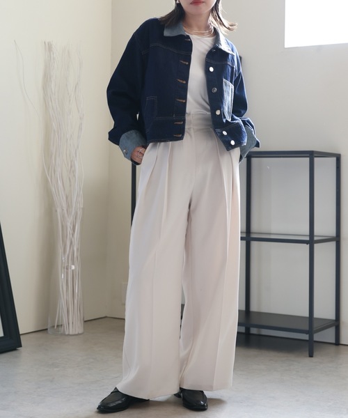 ULEULA(ウルア)の「切替デニムジャケット(デニムジャケット・レディース・ブルー・FREE)」の12枚目の写真